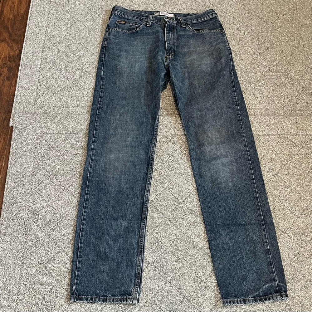 Lee Men’s Straight Jeans in Dark Blue Wash
